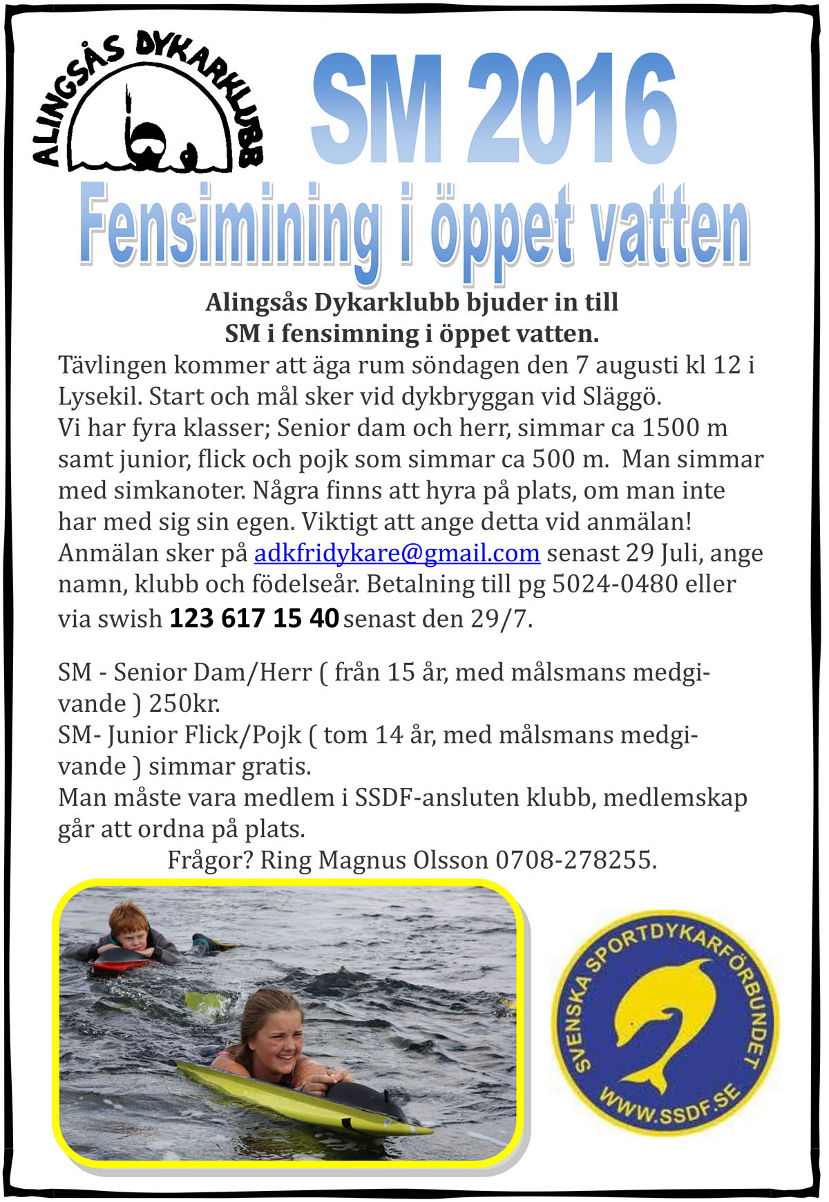 SM 2016 Fensimmning i öppet vatten